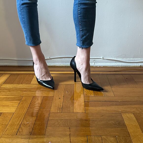 Guess Carrie Black Pump Leather Upper size 11 Well Worn - Picture 6 of 10